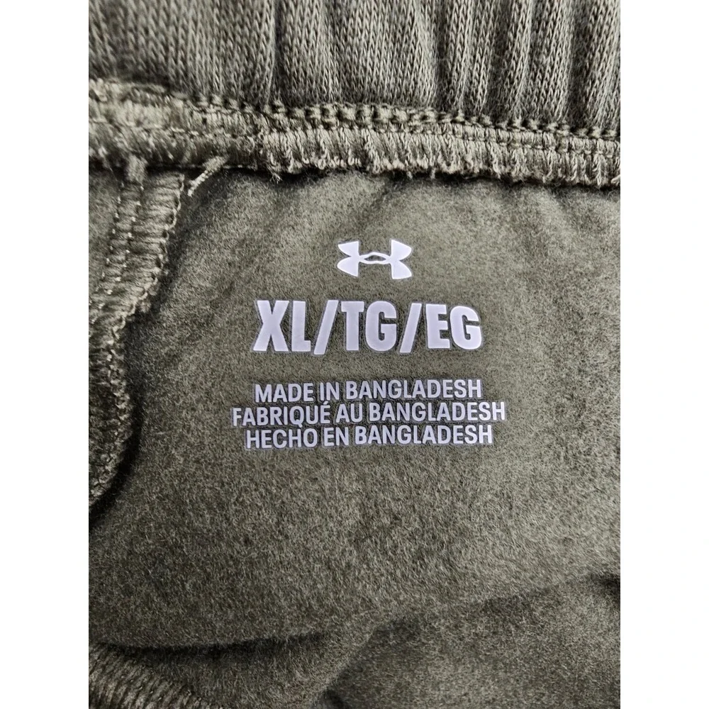 Under Armour Mens Rival Fleece Joggers Olive Green XL‎ 1379774-390 New with Tags